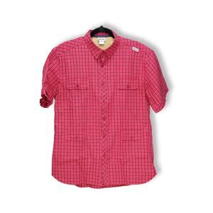 Society Red Short Sleeve Button Down